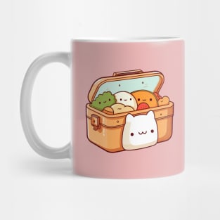 Kawaii bento box with cute food Mug